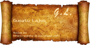 Gusatu Lajos névjegykártya